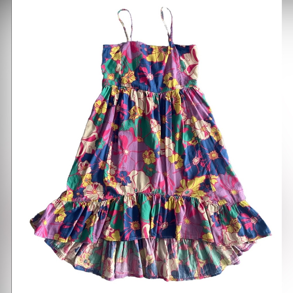 GAP Girl Floral Midi Dress - Pink, Yellow, Blue